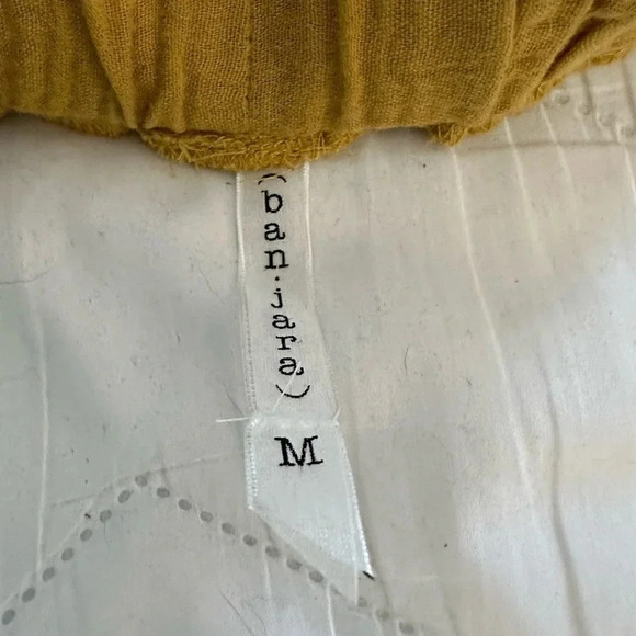 Banjara elastic waist wide leg pants. Mustard yellow size M - Picture 6 of 8